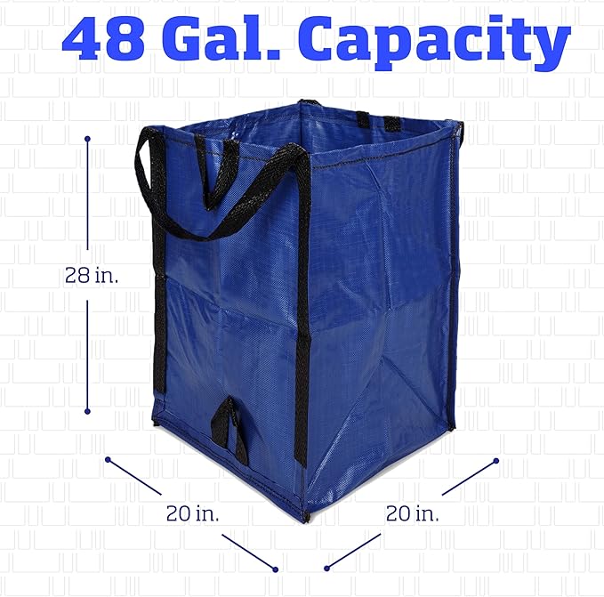 DURASACK Heavy Duty Home and Yard Bags 48-Gallon Reusable Self-Standing Lawn - Image 7