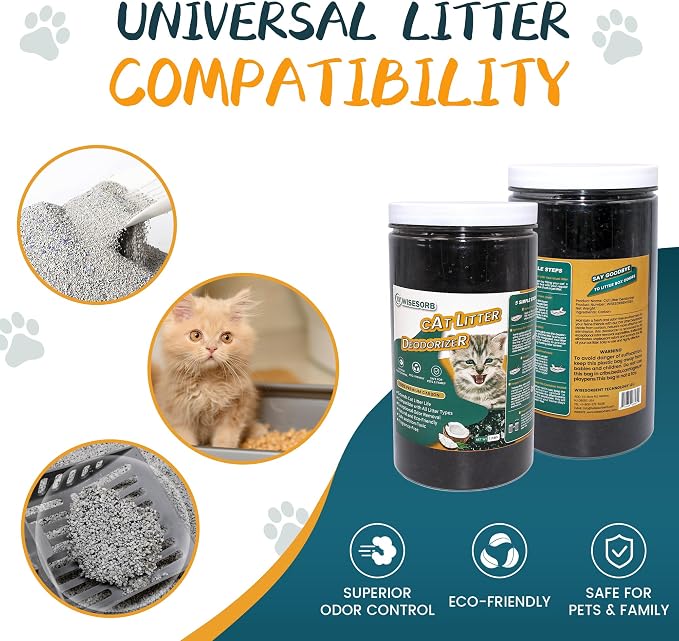 Cat Litter Deodorizer 1.2Lb Activated Carbon Litter Box Odor Eliminator - Image 4