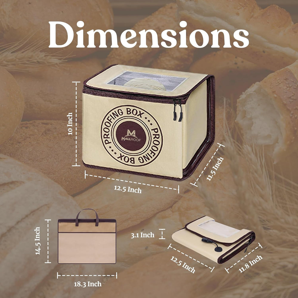 Bread Proofing Box – Bread Proofer, Dough Fermentation Box with Carry Bag, So...
