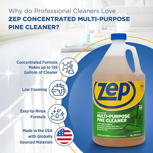 Zep Concentrated Multi-Purpose Pine Cleaner - 128 oz- ZUMPP128 - Multi-Purpose - Image 4