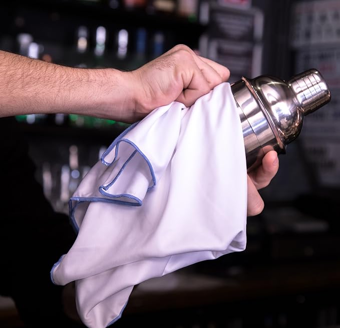 Trendy Bartender Toast to Perfection Microfiber Commercial Grade Glass - Image 5