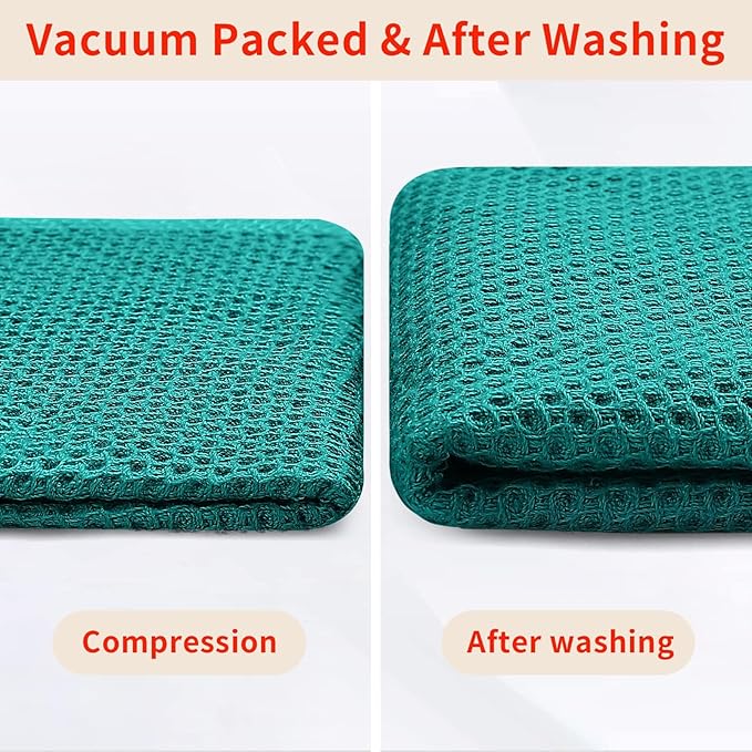 Homaxy 100% Cotton Waffle Weave Kitchen Dish Towels, Ultra Soft Absorbent Quick - Image 7
