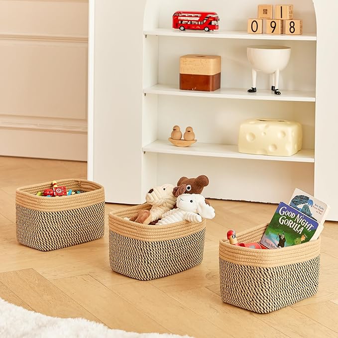 Small Cotton Rope Basket – Storage Bin - Image 5