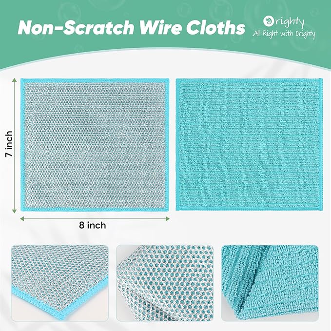 Orighty Multipurpose Wire Dishwashing Rag 24 Pcs, Upgraded Double-Layer - Image 2