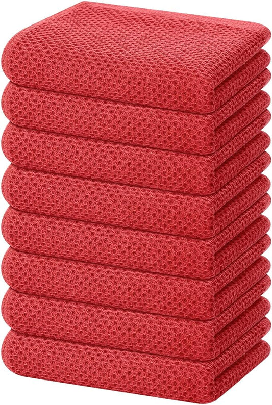 Homaxy 100% Cotton Waffle Weave Kitchen Dish Towels, Ultra Soft Absorbent Quick by Homaxy