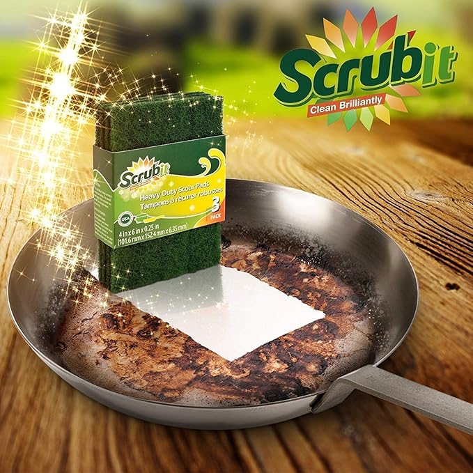 Scouring Pads - Heavy Duty Household Cleaning Scrubber - Reusable Scrubbing - Image 5