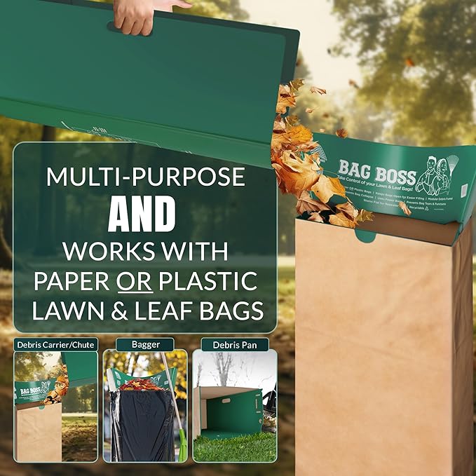 Lawn & Leaf Bag Holder Stand | Fits 33-55 Gallon Paper or Plastic Yard Waste - Image 2
