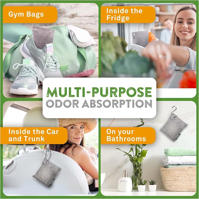 Charcoal Odor Absorber for Strong Odor, Bamboo Charcoal Air Purifying Bag - Image 7