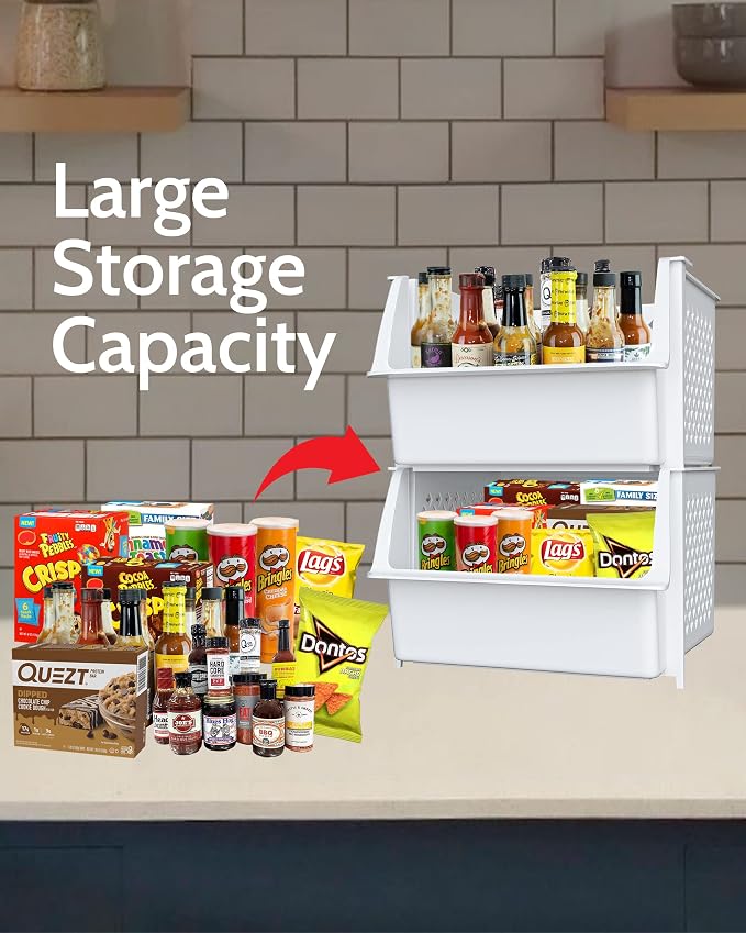 TidyFriend Plastic Stackable Storage Bins - Image 2