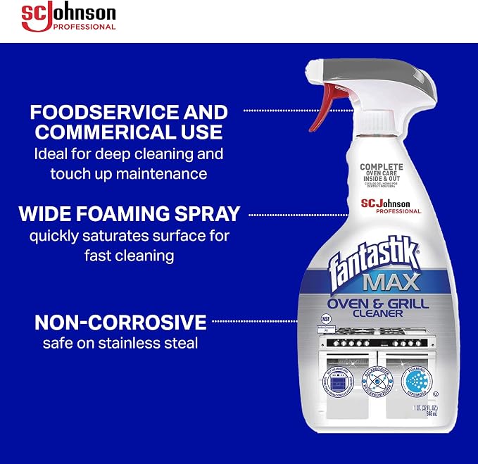 SC Johnson Professional Fantastik Max Oven & Grill Cleaner Spray, Cleans Inside - Image 3