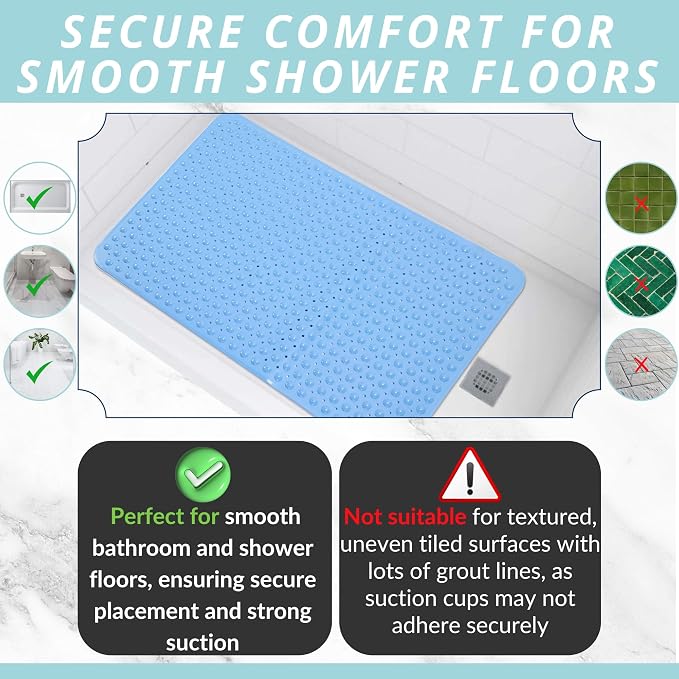 ENKOSI Extra Large Shower Mat Non Slip - Image 6
