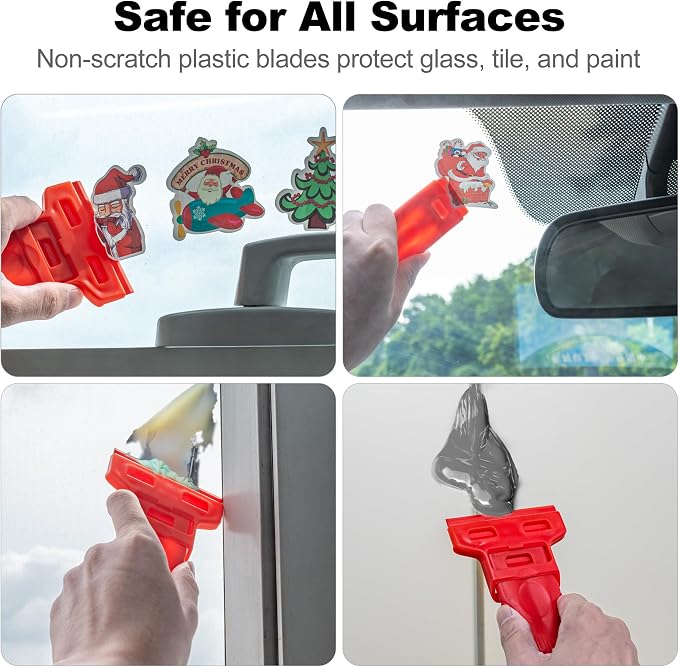 Dual-Width Plastic Razor Blade Scraper Tool Non Scratch - Image 5