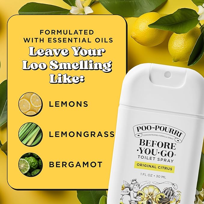 Poo-Pourri Before-You-Go Pocket Toilet Spray, Travel Essentials, Original Citrus - Image 7