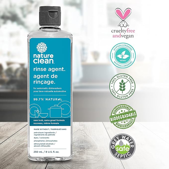 Nature Clean All Natural Dishwasher Rinse Aid Cleaner, Liquid Dishwasher Rinse - Image 7