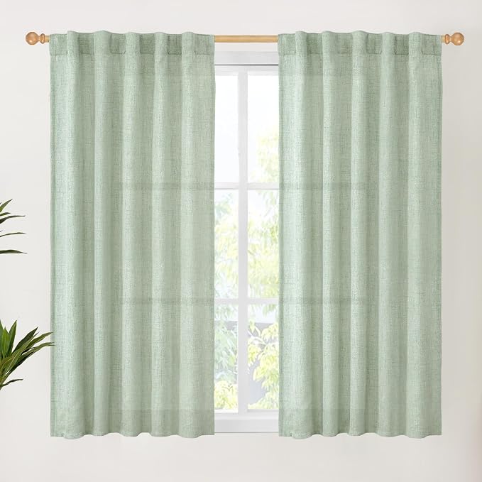 YoungsTex Sage Green Curtains 54 Inch Length by YoungsTex