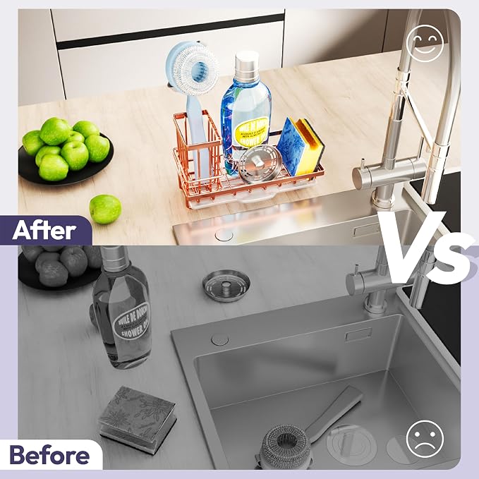 SWTYMIKI Sink Caddy Kitchen Sink Organizer - Image 6