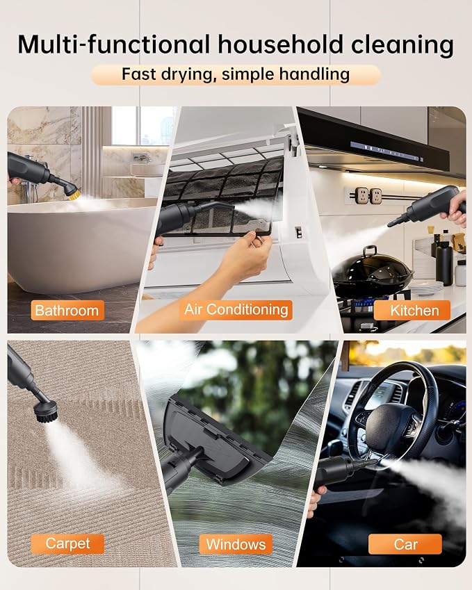 Handheld Steam Cleaner, 2500W Steamer - Image 8