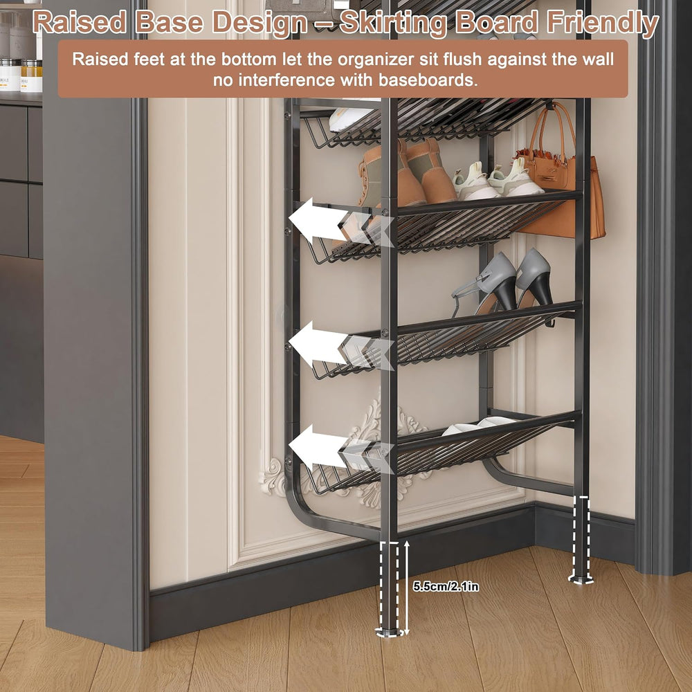 UMDONX 9-Tier Freestanding Shoe Rack – Holds 18 Pairs of Shoes