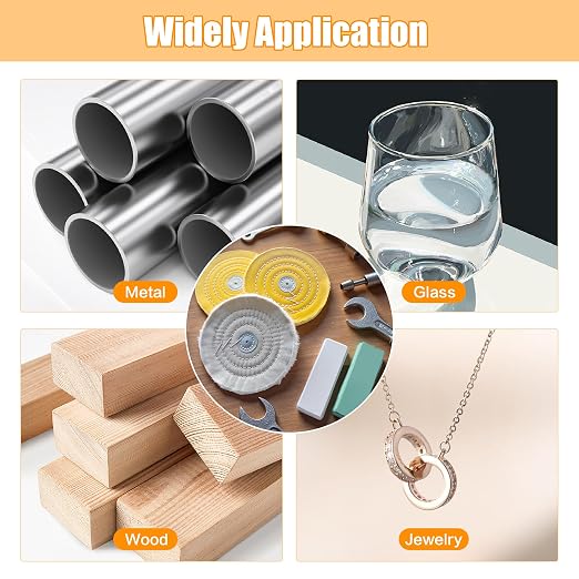 6pcs Buffing Wheel Kit Includes 4pcs 6 Inch Polishing Pads and 2pcs Polishing - Image 7