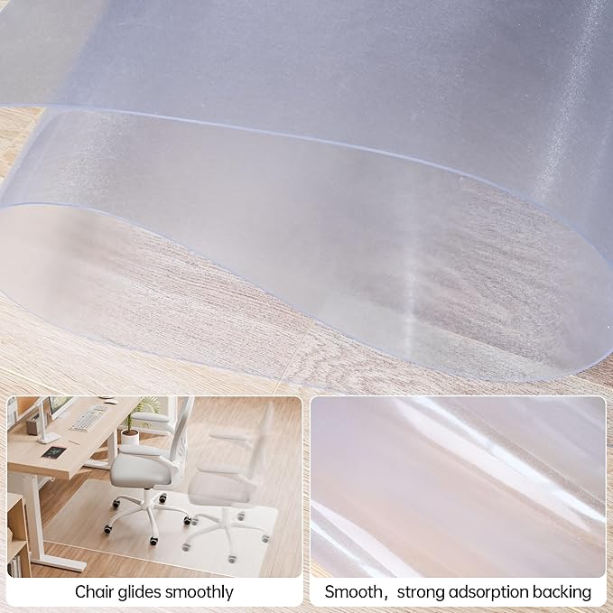 Office Chair Mat for Hardwood Floor, Easy Glide, Protects Hard Surfaces from - Image 5