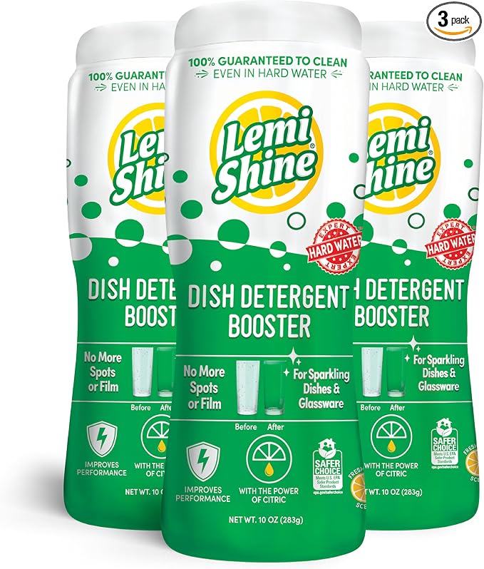 Lemi Shine Dish Detergent Booster, Hard Water Stain Remover by LemiShine