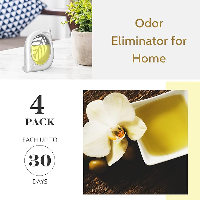 Air Freshener for Home, 4 Pack, Odor Eliminator for Small Area Closets Bathroom - Image 4