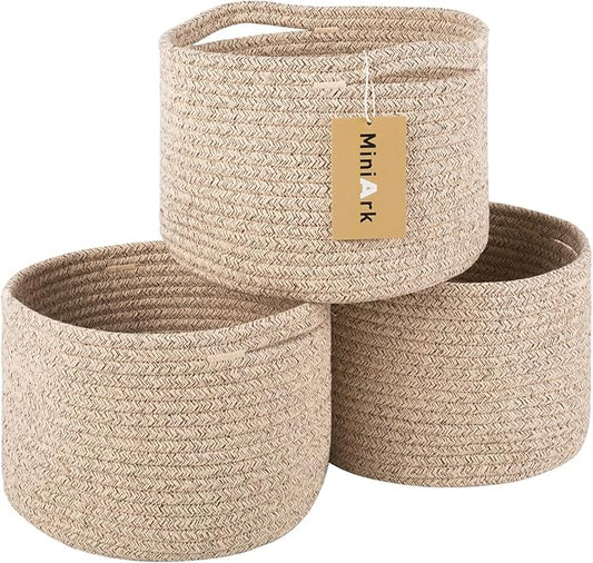 Small Basket for Organizing | Cube Shelf Closet Storage Baskets | 9.7×9.7×7.1” by MiniArkStorageBasketsHome