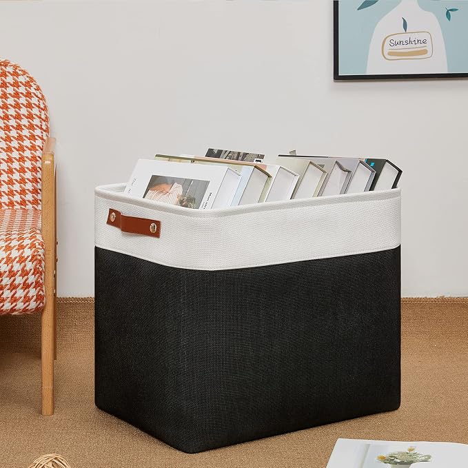 DULLEMELO Large Fabric Basket for Organizing, Collapsible Storage Bin for - Image 5