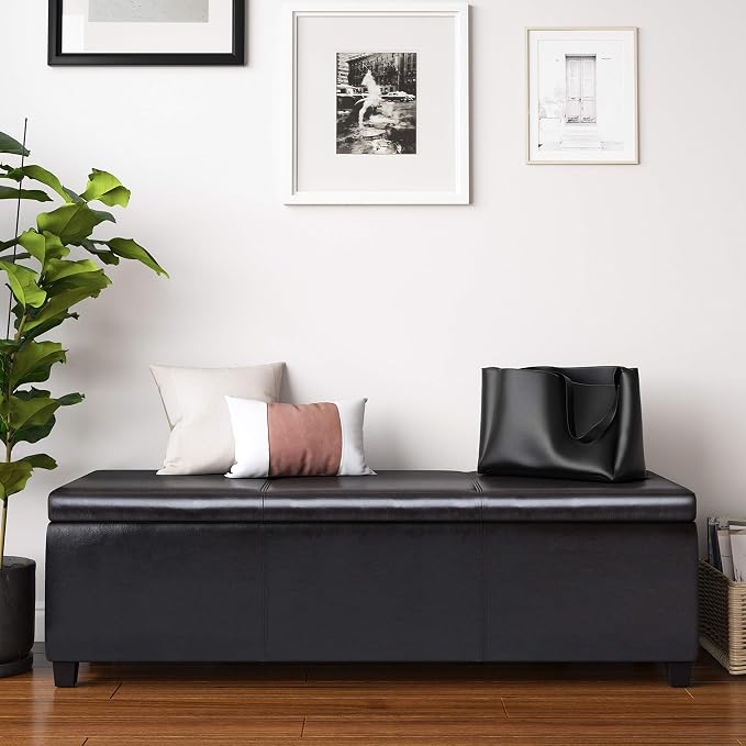 SIMPLIHOME Avalon 54 inch Wide Contemporary Rectangle Extra Large Storage - Image 2
