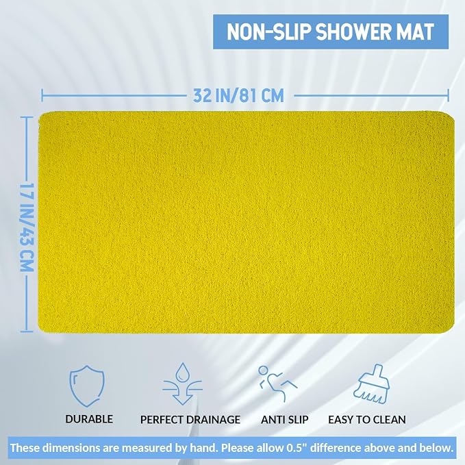 Non-Slip Bathtub Mat, Anti Slip Shower Mat, Fast Drying Bathtub Mats, Foot - Image 2