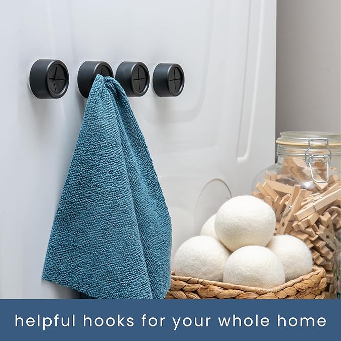 S&T INC. Round Adhesive Push Towel Hooks - Image 4