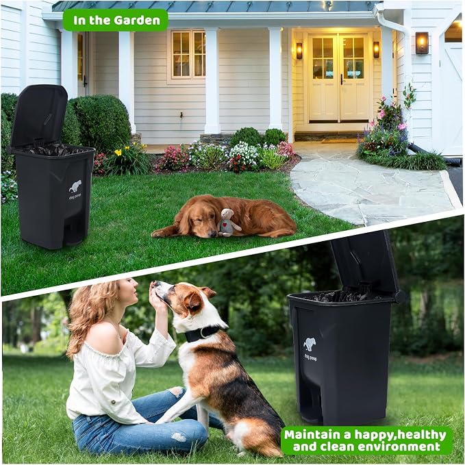 Dog Poop Trash Can Outside, 20L/5Gallon Pedal and Removable Inner Waste Bin - Image 6