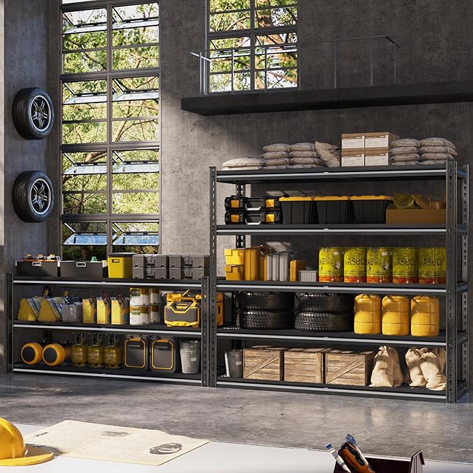 48" W Garage Shelving Heavy Duty, 5-Tier Storage Shelves, 3030LBS Adjustable - Image 2