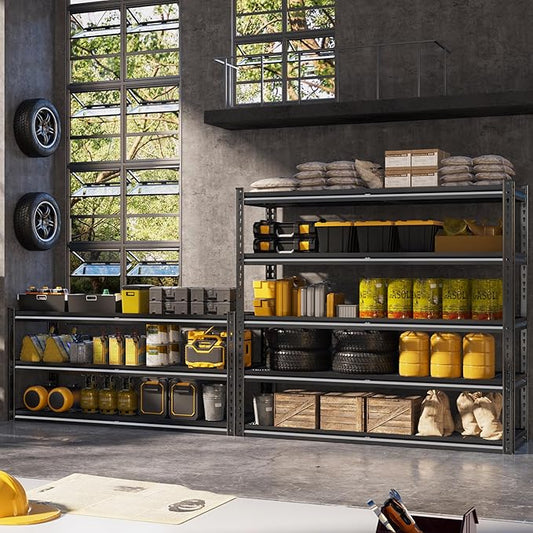 48" W Garage Shelving Heavy Duty, 5-Tier Storage Shelves, 3030LBS Adjustable - Image 2