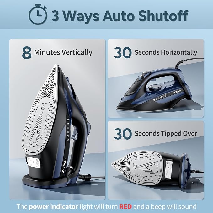 Steam Iron for Clothes Fast Heating, 1700W Iron Precision - Image 5