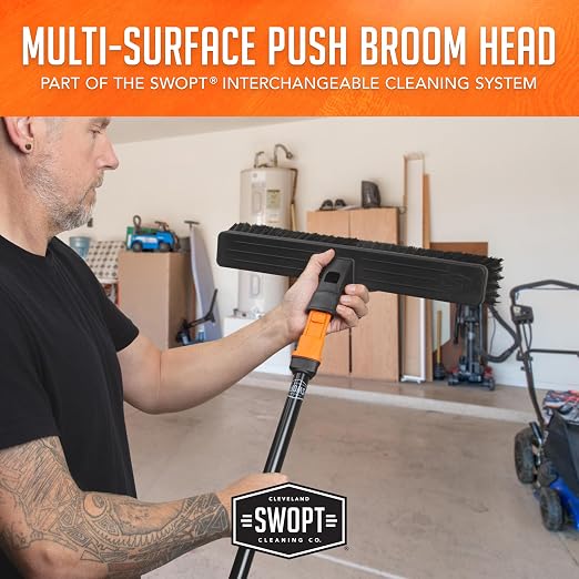 SWOPT 18” Standard Multi-Surface Push Broom Head — Indoor and Outdoor Push - Image 5