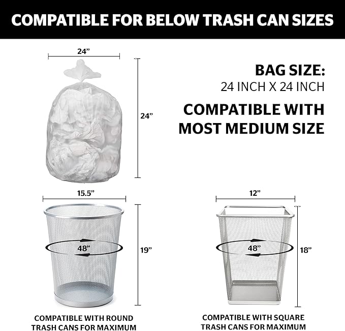 Aluf Plastics High Density Trash Bags, 10 Gallon, 8 Micron, - Image 7