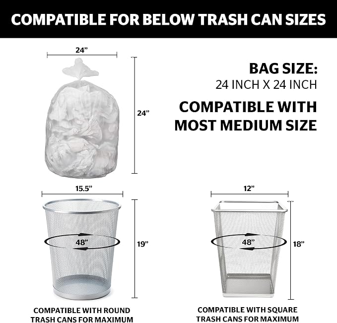 Aluf Plastics High Density Trash Bags, 10 Gallon, 6 Micron, - Image 7
