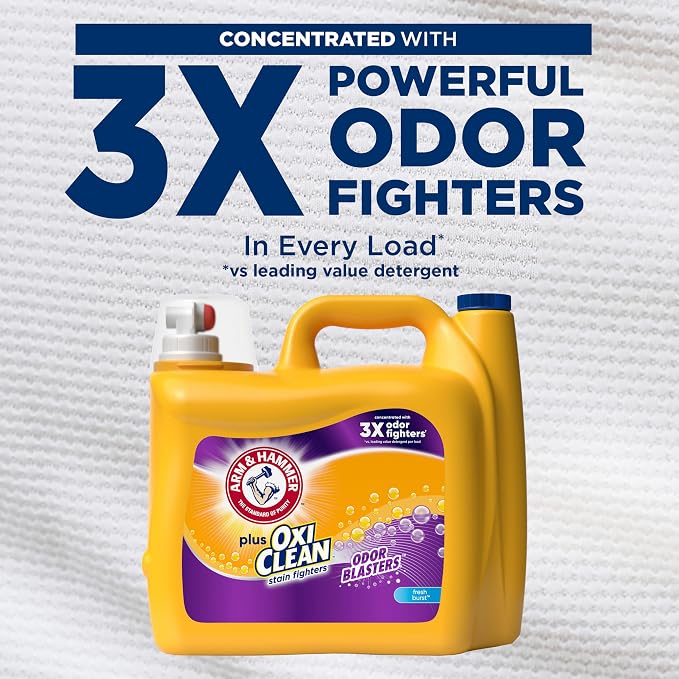 Arm & Hammer Plus OxiClean Odor Blasters Fresh Burst, 160 Loads Liquid Laundry - Image 6