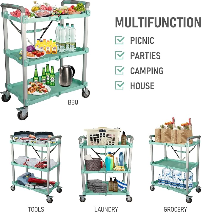 Olympia Tools 89-353 Pack N Roll Collapsible Service Cart, 300LB Capacity - Image 7