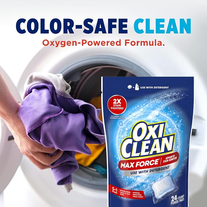 OxiClean Max Force Advanced Stain Remover Power Paks, Use - Image 8