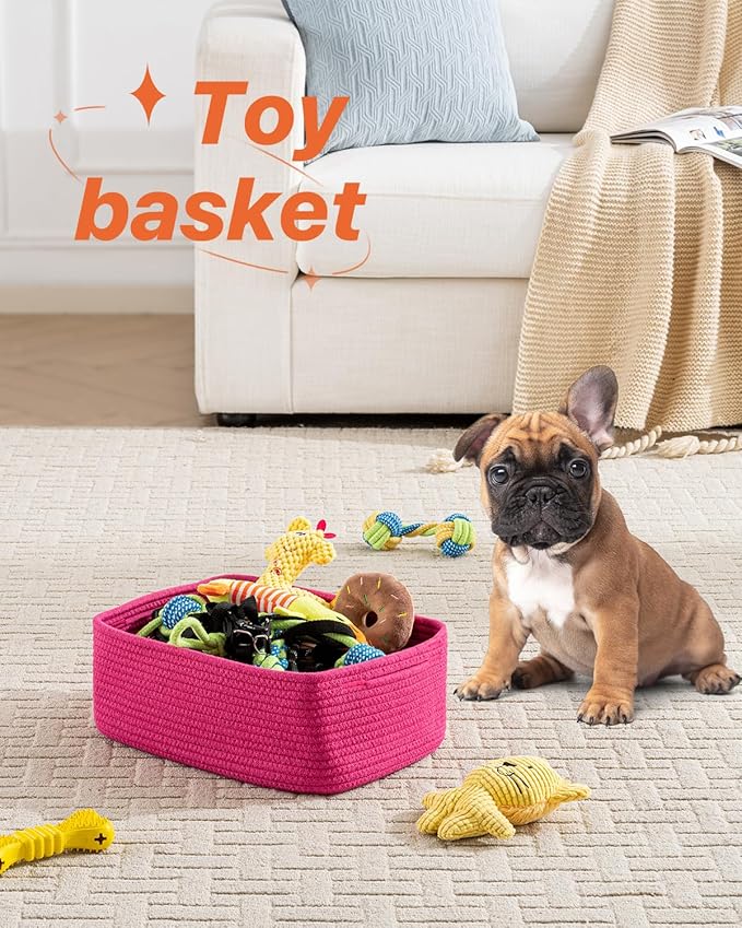 Small Woven Basket, 13.5 x 9.5 x 5 Inches, Storage Basket - Image 5