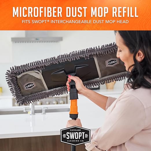 SWOPT 24” Microfiber Dust Mop Refill – Microfiber Cleaning Pads - Image 5