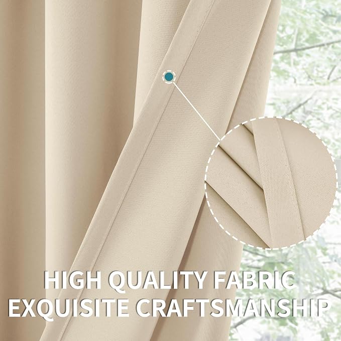BGment Champagne Blackout Curtains - Image 6
