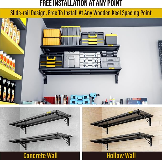 2pack-1.3x4ft Adjustable Rail Type Folding Storage Rack Shelf, Suitable - Image 7