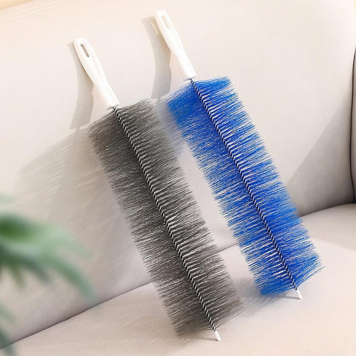 Qancesd 2 Pack Cobweb Dusters, Bendable Fan Cleaning Brush, Flexible Ceiling Fan Cleaner, Dusting Brush for Air Conditioning Shutters