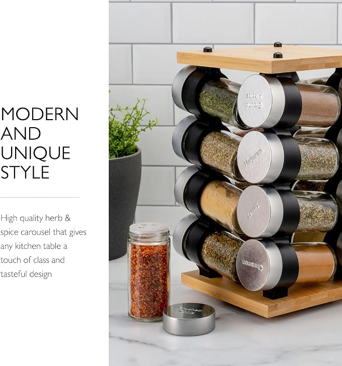 Cole & Mason Blyth Spice Rack Carousel, 16 Jar - Image 5