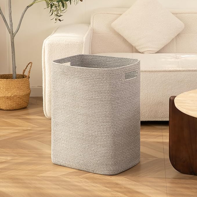OIAHOMY Laundry Hamper, Laundry Basket，Rectangle Cotton Storage Basket - Image 2