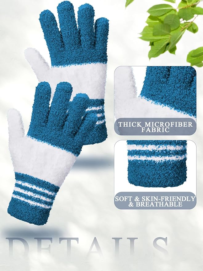 Patelai 3 Pairs Microfiber Plant Dusting Gloves Leaf Cleaning Gloves - Image 5