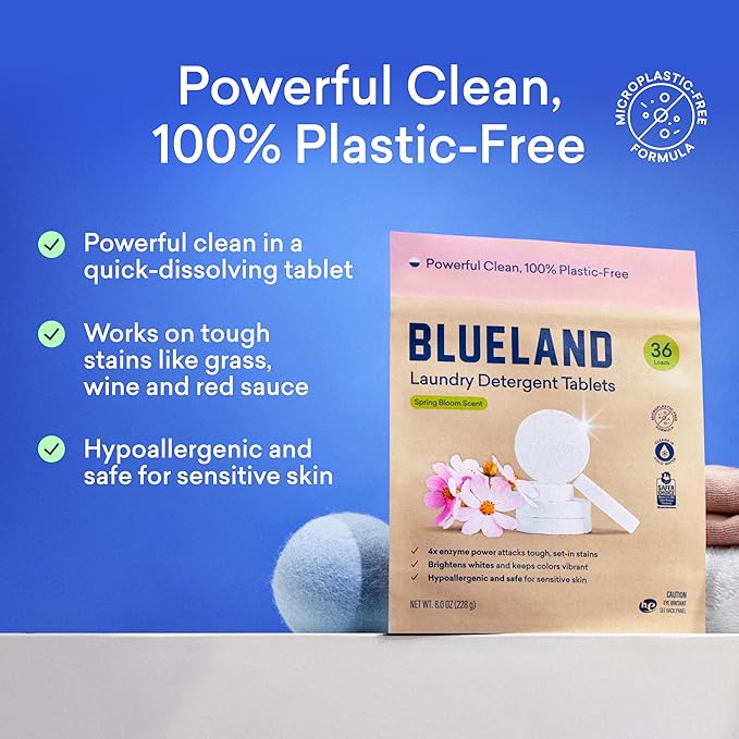 BLUELAND Laundry Detergent Tablets, Starter Set, Spring Bloom Scent, - Image 2